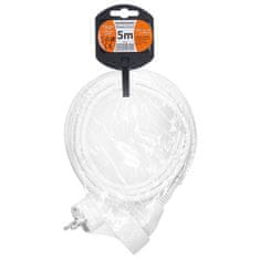 Solight  Prodlužovací kabel 230V/10A - 5m, 1 zásuvka, 3 x 1mm, IP20, bílý