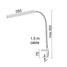 ACA Lightning  LED stmívatelná stolní lampička DELGADO 5W/230V/4000K/320Lm/120°/IP20, bílá