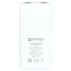 Skross  Powerbank Reload 20, 20000mAh, 2x 2A výstup, microUSB kabel, bílý