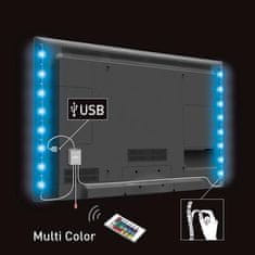 Solight  LED RGB pásek pro TV, 2x 50cm, USB, vypínač, dálkový ovladač