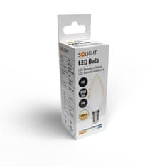 Solight  LED žárovka svíčka matná C37 4W, E14, 3000K, 340lm