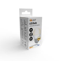 Solight  LED žárovka miniglobe matná G45 8W, E27, 3000K, 720lm