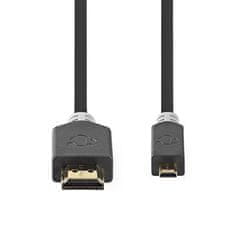 Nedis  HDMI kabel s Ethernetem, HDMI 1.4 A konektor - HDMI micro konektor, 2m