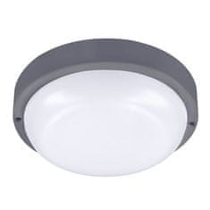 Solight  LED venkovní svítidlo 13W, 910lm, 4000K, IP54, 17cm, kruhové šedé