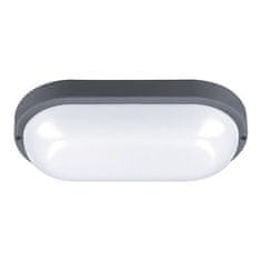 Solight  LED venkovní svítidlo 13W, 910lm, 4000K, IP54, 21cm, oválné šedé