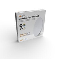 Solight  LED stropní světlo Plain, 3CCT, 24W, 1920lm, 3000K, 4000K, 6000K, kulaté, 38cm