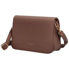 MaxFly Elegantní dámská koženková crossbody Julys, béžovo-hnědá