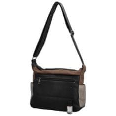 MaxFly Trendy dámská koženková crossbody kabelka Fina, černá