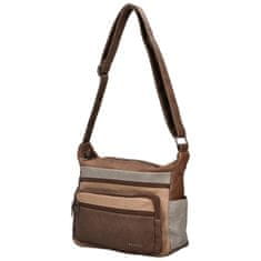 MaxFly Trendy dámská koženková crossbody kabelka Fina, taupe