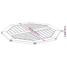 Vidaxl Stolní deska 70 x 70 x 2 cm osmihranná masivní akáciové dřevo