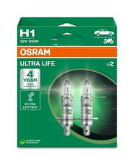 Osram OSRAM H1 12V 55W P14.5s ULTRA LIFE 4 roky záruka 2ks 64150ULT-2HB