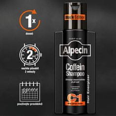 Alpecin Kofeinový šampon proti vypadávání vlasů C1 Black Edition (Coffein Shampoo) 250 ml