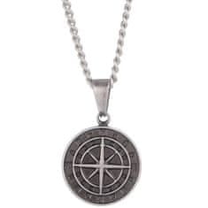 IZMAEL Náhrdleník Compass-Stříbrná KP34232