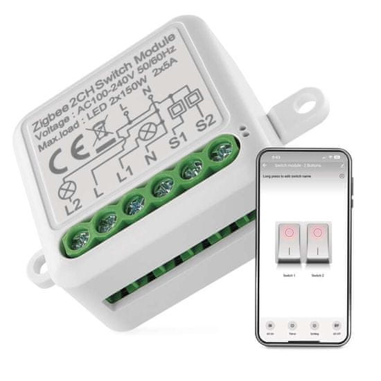 Emos GoSmart modul spínací IP-2102SZ, ZigBee, 2-kanálový