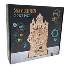 EXCELLENT Funkční hodiny 3D puzzle s hodinovým strojkem - 69 dílků