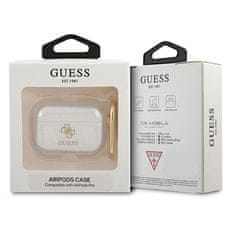 Guess GUAPUCG4GT pouzdro na Airpods PRO transparent Glitter Collection