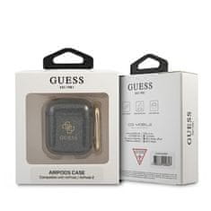 Guess GUA2UCG4GK pouzdro na Airpods 2. Generace / 1. Generace black Glitter Collection