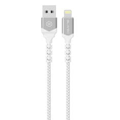 Universal datový kabel Raptor USB-LIGTNING 2,4A 1m Bílo-Stříbrný