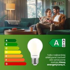 LUMILED LED žárovka E27 A60 4W = 60W 840lm 4000K Neutrální bílá 360° Filament sklo ALS