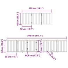 Petromila Zábrana pro psy s dvířky skládací 12 panelů 600 cm topol