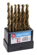 Levior Sada HSS TITAN vrtáků 1-10mm (po 0.5mm) 19ks plast