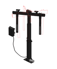 Sabaj System Zvedák na televizor s elektrickou rotací, dálkově ovládaný Rotolift K-1 pro 44" Sabaj