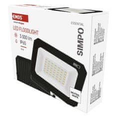 Emos EMOS LED reflektor SIMPO 30 W, černý, neutrální bílá ZS2233