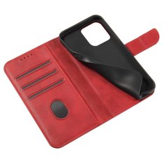 OEM Magnet Case elegantní knížkové pouzdro na iPhone 15 PLUS 6.7" Red