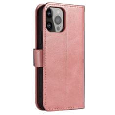 OEM Magnet Case elegantní knížkové pouzdro na iPhone 15 PRO 6.1" Pink