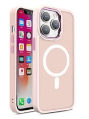 OEM Silikonový obal Matte s barevným rámem na iPhone 15 PLUS 6.7" Pink