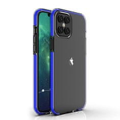 OEM Spring silikonové pouzdro s barevným lemem na iPhone 12 Pro Max 6.7" dark blue