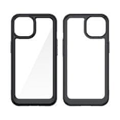 OEM Silikonové pouzdro Space s barevným rámem na iPhone 15 6.1" Black