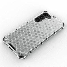 OEM Honeycomb pancéřové pouzdro se silikonovým rámem pro Samsung Galaxy S23 PLUS 5G Transparent