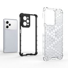 OEM Honeycomb pancéřové pouzdro se silikonovým rámem pro Xiaomi Redmi Note 12 PRO / Poco X5 PRO 5G Black