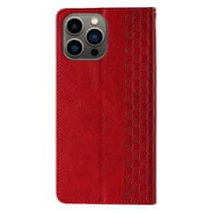 OEM Magnet Case elegantní knížkové pouzdro s poutkem na Samsung Galaxy S23 ULTRA 5G Red