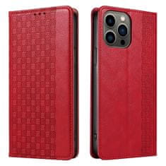 OEM Magnet Case elegantní knížkové pouzdro s poutkem na Samsung Galaxy S23 ULTRA 5G Red