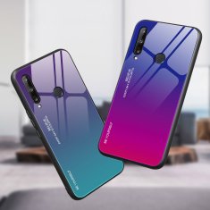 OEM Gradient Glass tvrzené temperované sklo 9H na zadní část na Huawei P40 Lite E pink-purple