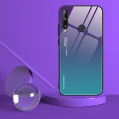 OEM Gradient Glass tvrzené temperované sklo 9H na zadní část na Huawei P40 Lite E pink-purple