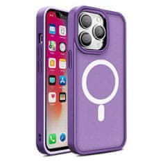 OEM Silikonový obal Matte s barevným rámem na iPhone 15 PRO 6.1" Violet