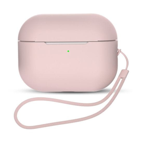 OEM Silikonový kryt se šňůrkou na zápěstí na AirPods PRO 2. Generace / 1. Generace PRO Pink