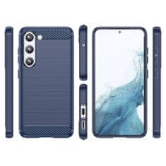 OEM Carbon silikonové pouzdro na Samsung Galaxy S23 5G Blue