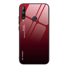 OEM Gradient Glass tvrzené temperované sklo 9H na zadní část na Huawei P40 Lite E black-red