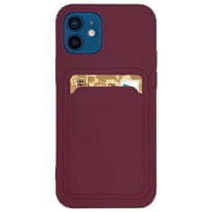 OEM Silikonové pouzdro s kapsou na Samsung Galaxy A32 5G burgundy