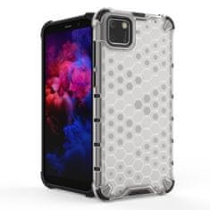 OEM Honeycomb pancéřové pouzdro se silikonovým rámem na Huawei Y5p transparent