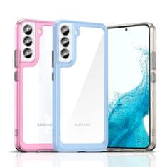 OEM Silikonové pouzdro Space s barevným rámem na Samsung Galaxy S23 PLUS 5G Blue