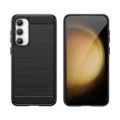 OEM Silikonový obal na Samsung Galaxy S23 FE Carbonový vzhled Black