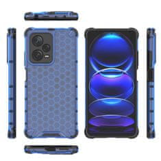 OEM Honeycomb pancéřové pouzdro se silikonovým rámem pro Xiaomi Redmi Note 12 PRO PLUS Blue