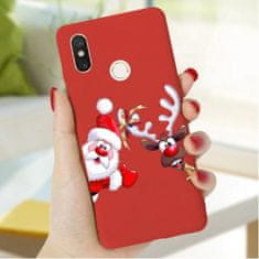 OEM Silkonové Christmas pouzdro na Xiaomi Redmi Note 8 - Veselý sob a Santa