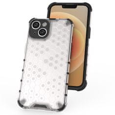 OEM Honeycomb pancéřové pouzdro se silikonovým rámem pro iPhone 14 6.1" Transparent