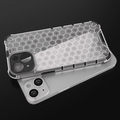 OEM Honeycomb pancéřové pouzdro se silikonovým rámem pro iPhone 14 6.1" Transparent